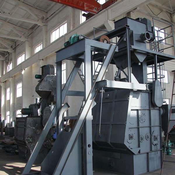 q3210履帶式自動上卸料拋丸機組裝車間